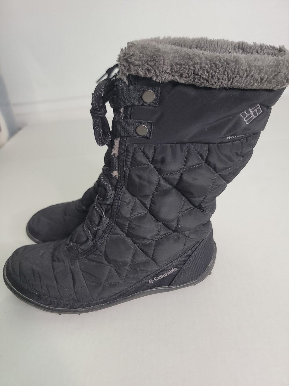 Columbia Winter Boots Womens Size 7.5 Minx II Mid Waterproof Black BL1585-010